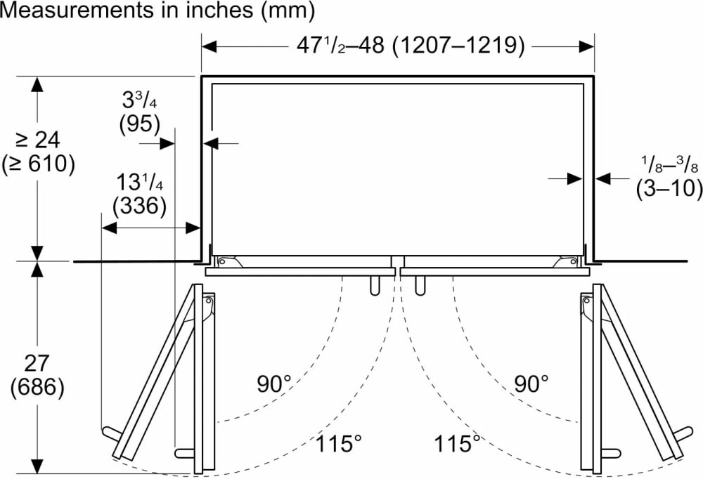 Thermador T48BT120NS 48 Inch Built-In 6-Door French Door Smart