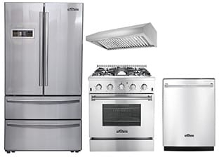 Thor Kitchen TKKPRERADWRH1 4 Piece Kitchen Appliances ...