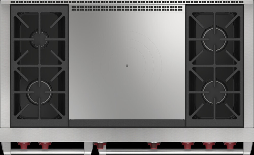 Wolf DF48450FSP 48 Inch Freestanding DualFuel Smart Range with 4 Dual Stacked Sealed Burners