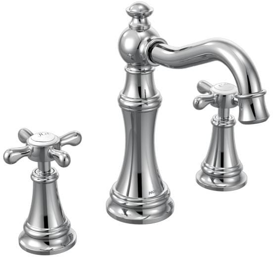 Moen TS42114 Chrome two-handle high arc bathroom faucet