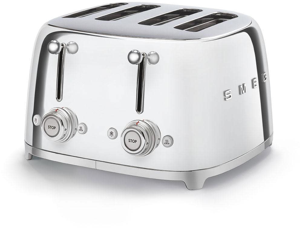 Smeg TSF03SSUS 4x4 Slot Toaster with Two Independent Control Panels