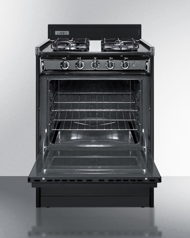 Summit TTM6107CS 24 Inch Freestanding Gas Range with 4 Sealed Burners