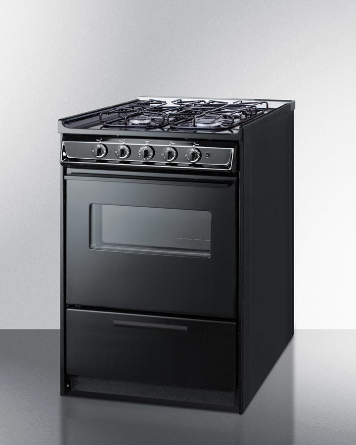 Summit TTM6107CRSW 24 Inch SlideIn Gas Range with 4 Sealed Burners, 2.