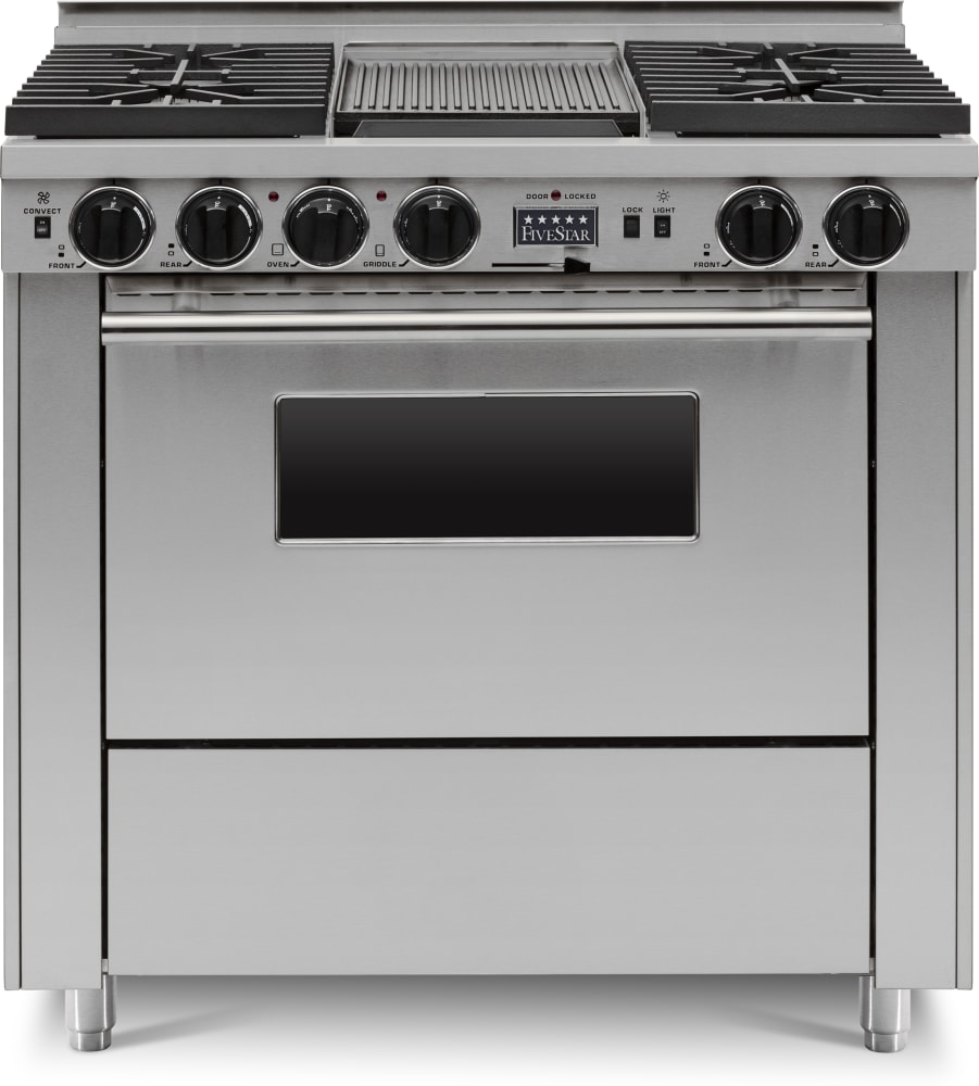 FiveStar TPN3397BW 36 Inch Freestanding Dual Fuel Range with 4