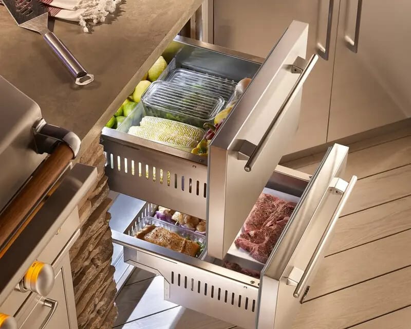 True Residential TUR24DSSC 24 Inch Counter Depth Built-In Undercounter Refrigerator Drawer with 5.4 cu. ft. Capacity, TruLumina® LED Lighting, True Precision Control®, True®-Glide, Sabbath Mode Compliant, UL Rated, and ENERGY STAR®: Stainless