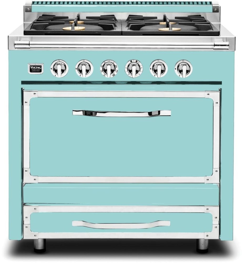 Viking TVDR3614BBW 36 Inch Freestanding Gas Range with 4 Sealed Burners, 3.8 Cu. Ft. Capacity