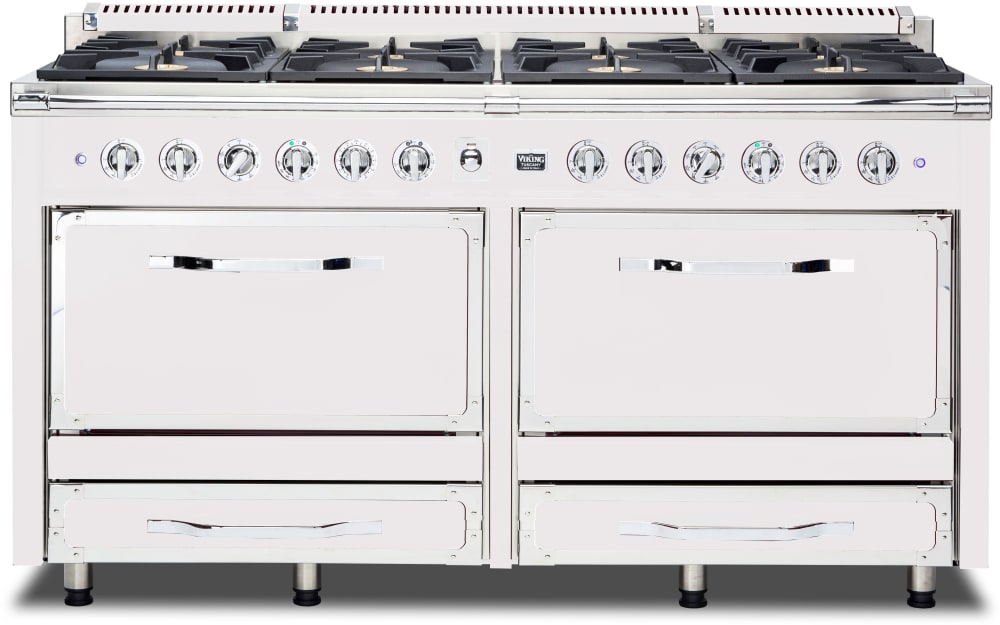 Viking TVDR6608BAW 66 Inch Dual Fuel Range with Eight HighPerformance