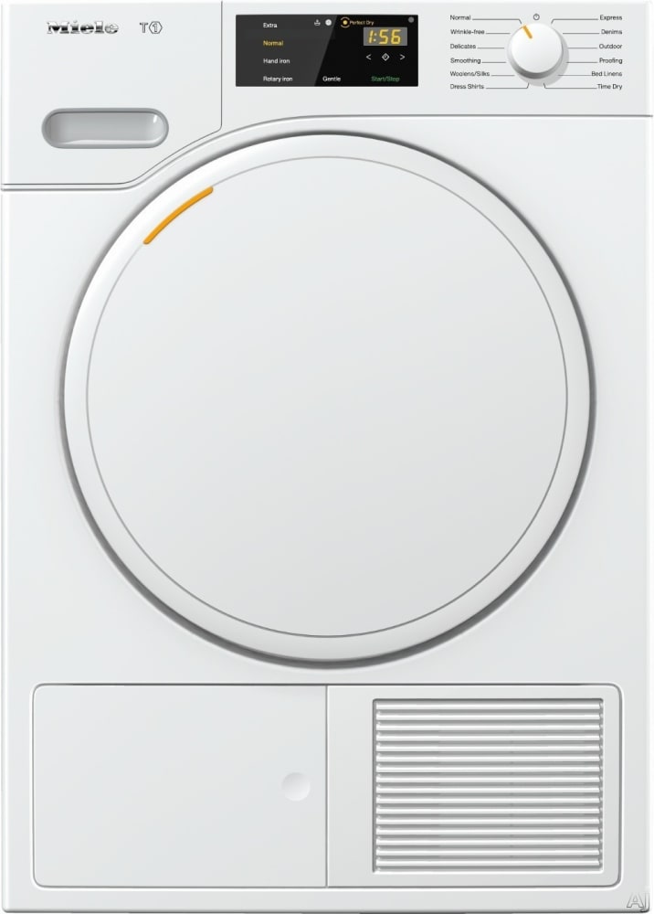 Echter dorst sympathie Miele MIWADREW203 Stacked Washer & Dryer Set with Front Load Washer and  Electric Dryer in Lotus White