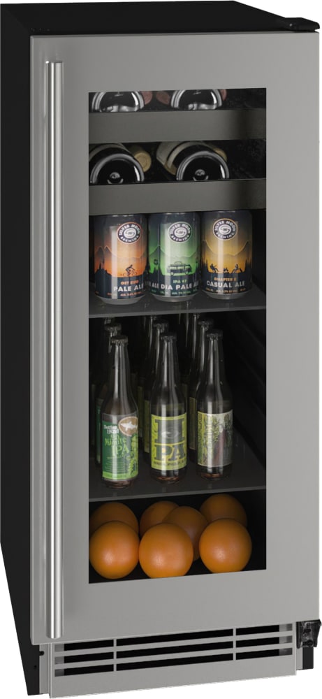 U-Line UHBV115SG01A 15 Inch Beverage Center with 2.9 Cu. Ft