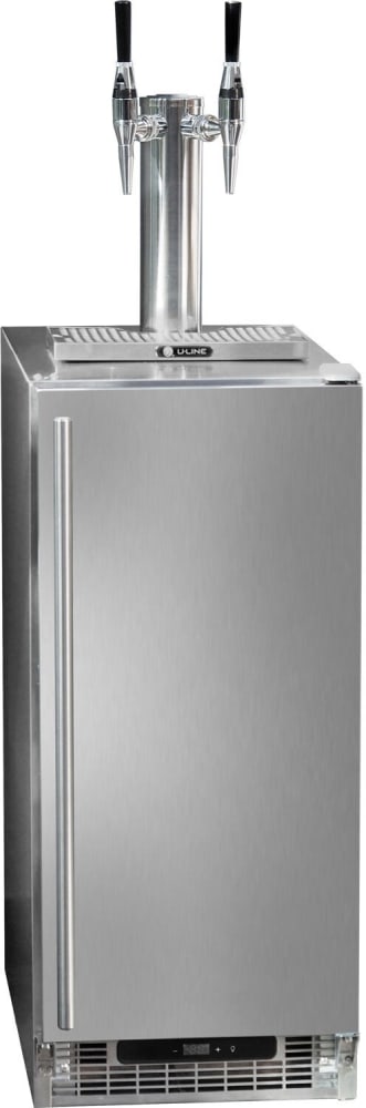 U Line Uhde215ss03a 15 Inch Built In Nitro Infused Cold Coffee Dispenser With 3 6 Cu Ft Capacity Draft Tower With Two Tap Heads Nitrogen Regulator Convection Cooling Holds Up To Two 2 5 Gallon