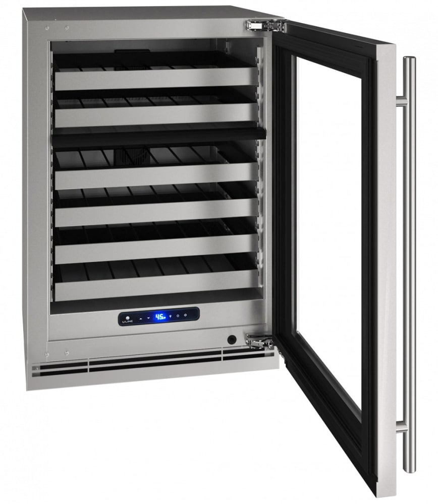【ah415】 U-Line UHWD524SG41A 24 Inch Dual Zone Wine Refrigerator with 5.1