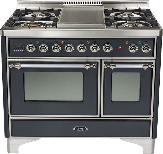 Ilve UMD100SMPMX 40 Inch TraditionalStyle Dual Fuel Range with 4