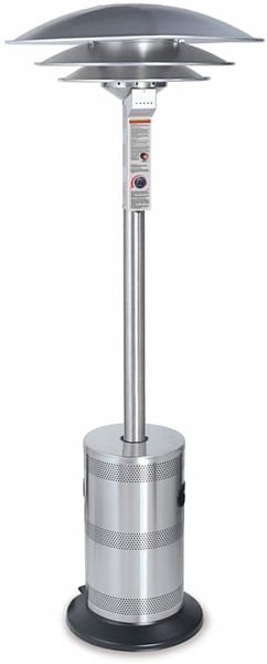 Endless Summer Es5000comm 92 Inch Tall Commercial Outdoor Patio Heater With 40 000 Btu 20 Ft Diameter Heating Area Multi Spark Electronic Ignition And Unique Triple Dome Design - Blue Rhino Patio Heater Parts