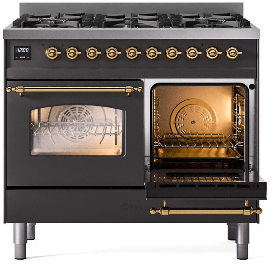 Ilve UPD406NMPMGG 40 Inch Freestanding Dual Fuel Range with 6