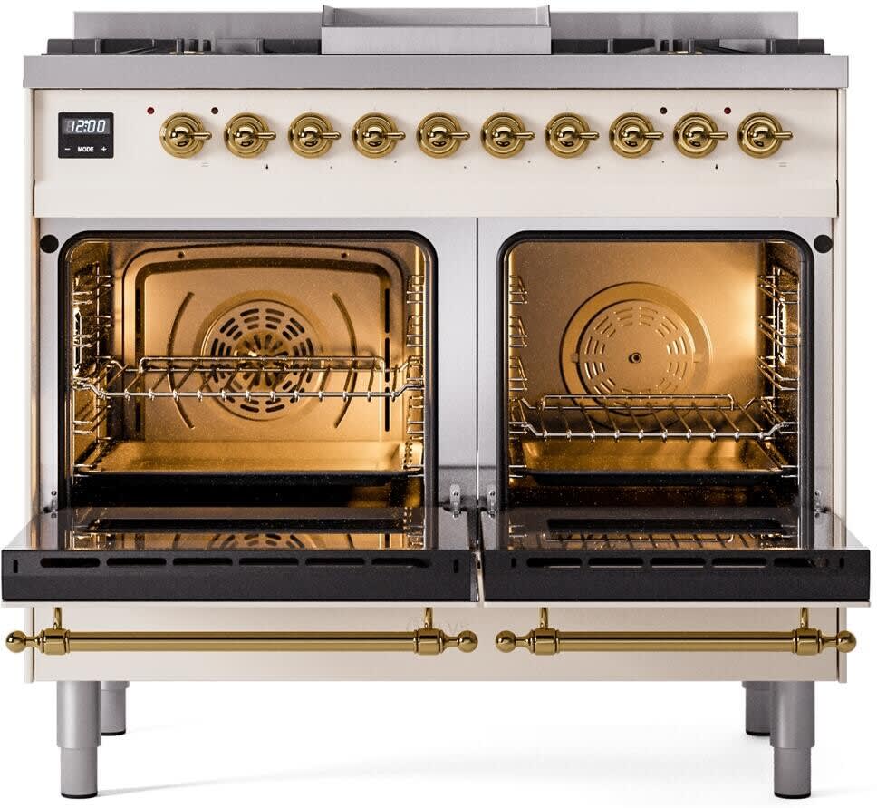 Ilve UPD40FNMPAWG 40 Inch Freestanding Dual Fuel Range with 6 Sealed ...