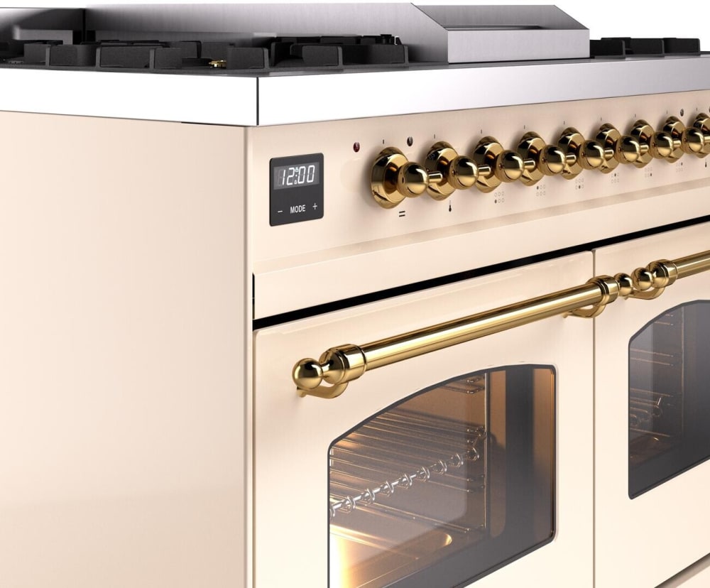 Ilve UPD40FNMPAWG 40 Inch Freestanding Dual Fuel Range with 6 Sealed ...