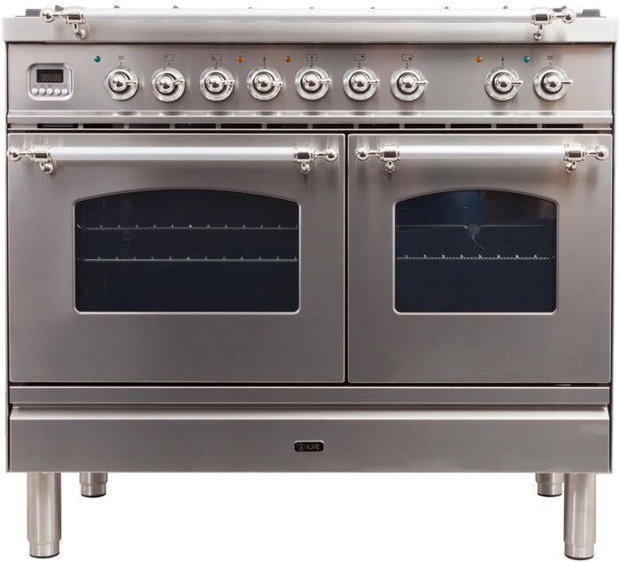 Ilve UPDN100FDMPIX 40 Inch Freestanding Dual Fuel Range with 5