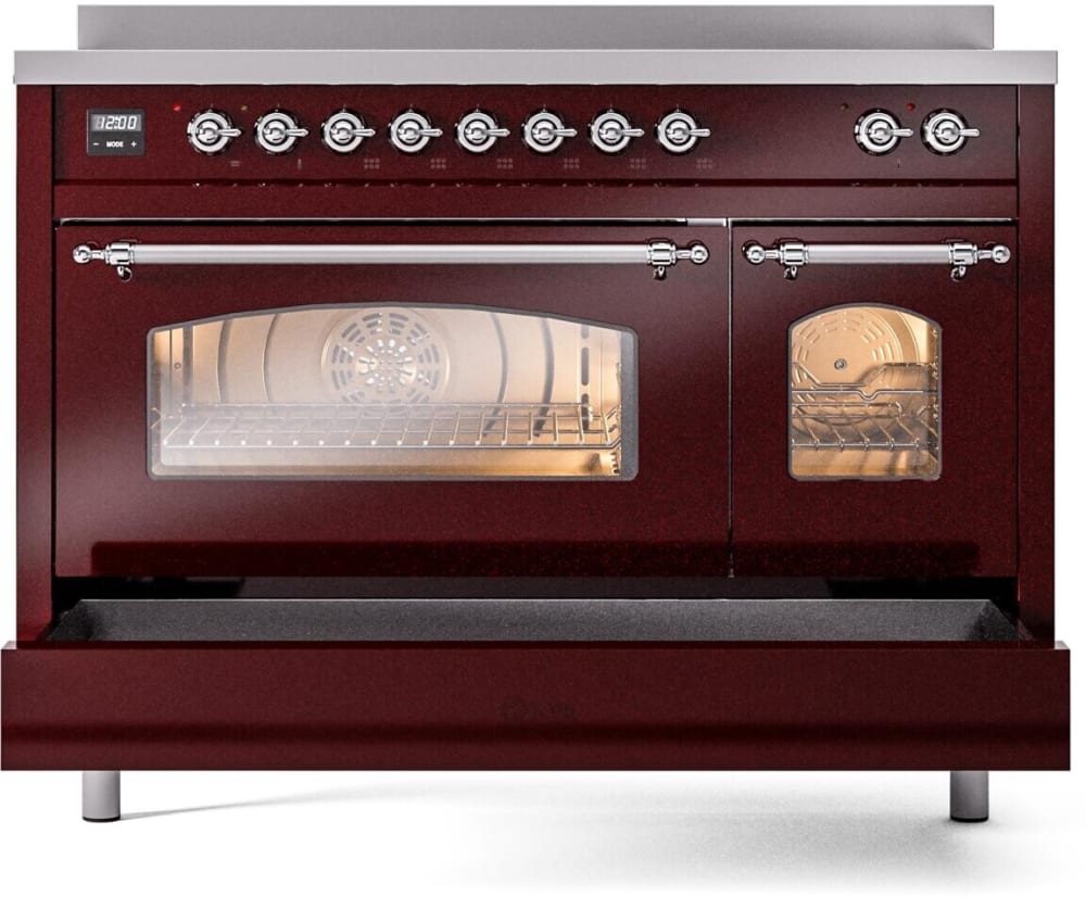 Ilve UPI486NMPBUC 48 Inch Freestanding Induction Range with 6 Elements