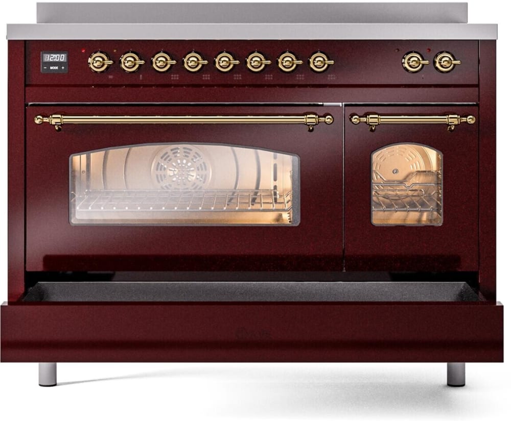 Ilve UPI486NMPBUG 48 Inch Freestanding Induction Range with 6 Elements