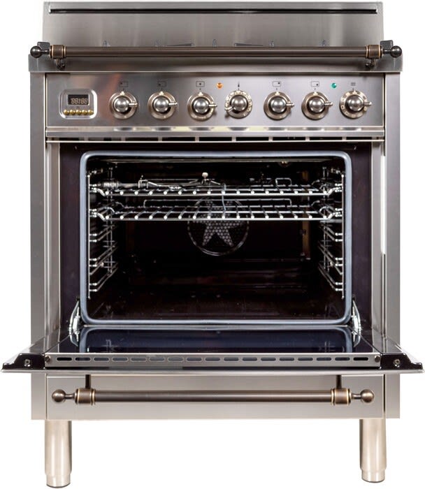Ilve UPN76DVGGRALNG 30 Inch Freestanding Gas Range with 5 Sealed
