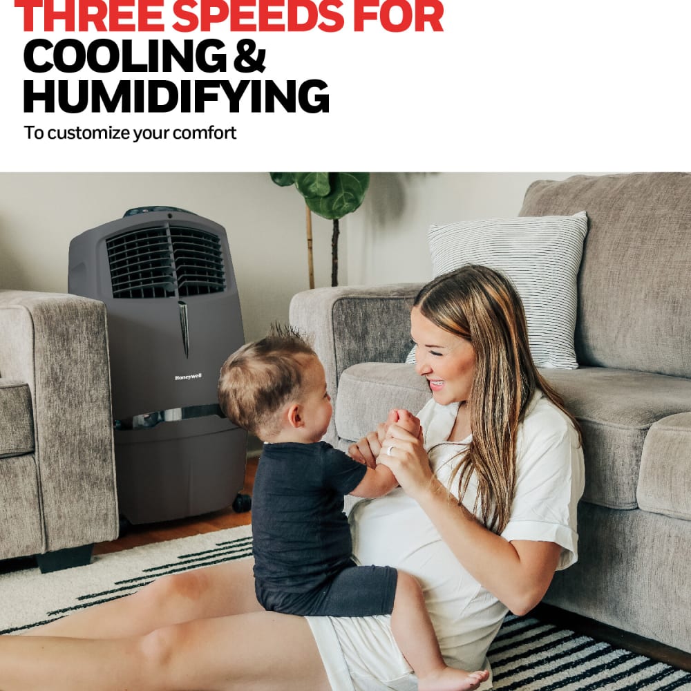 Honeywell CL30XC 34 Inch Indoor Portable Evaporative Air Cooler with 4