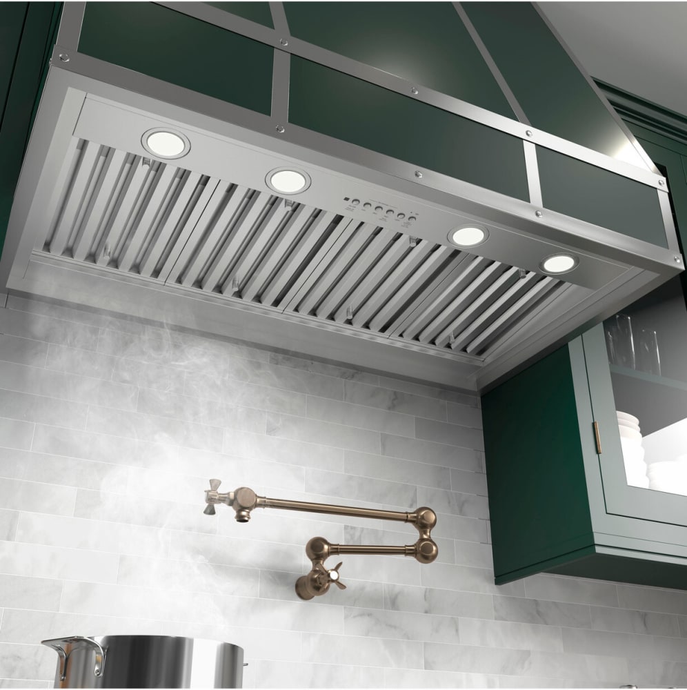 GE UVC9420SLSS Insert Smart Range Hood with 4Speed/610 CFM