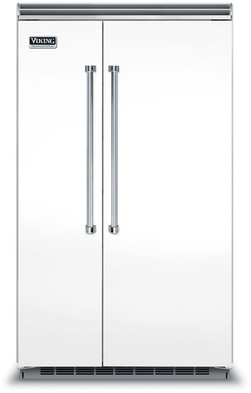 Viking Vcsb5483fw 48 Inch Built In Side By Side Refrigerator With 29 05 Cu Ft Total Capacity Ice Maker Plasmacluster Ion Air Purifier Prochill Temperature Management Spillproof Plus Shelves And Energy Star Certified Frost