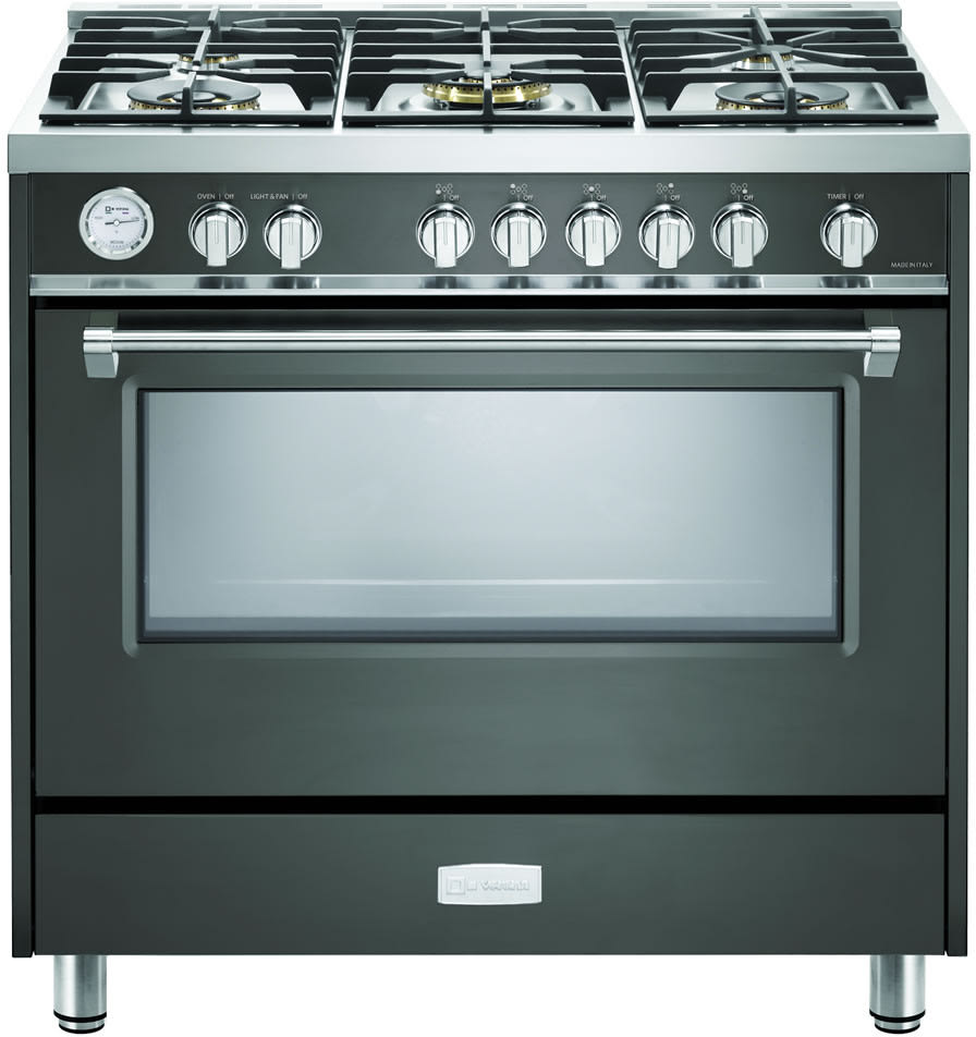 Verona VDFSGG365SG 36 Inch Freestanding Gas Range with 5 Sealed Brass