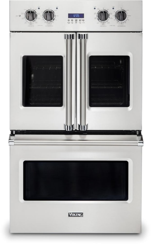 Viking VSOF7301SS 30 Inch French Door Thermal Convection Wall Oven with  Vari-Speed Dual Flow™, Optional Preheat, Gourmet-Glo™ Glass, CoolLit™ LED  lights, Halogen Lights, TruGlide™ Racks, Digital Clock, Delay Start, Steam  Clean, Convection