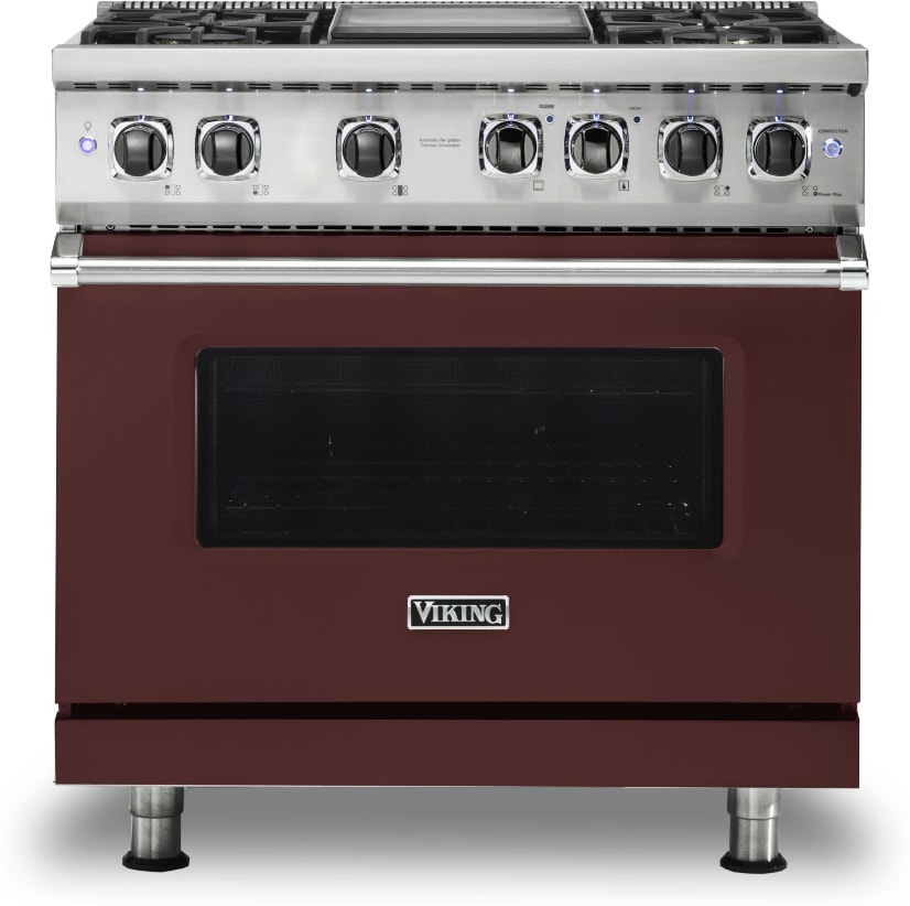 Viking VDR5364GKA 36 Inch Freestanding Professional Dual Fuel Range with 4 Sealed Burners, 5.6