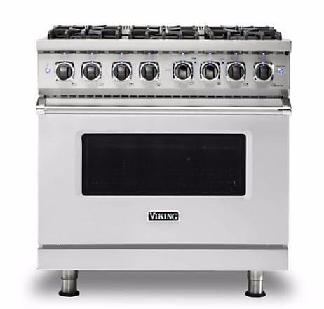 Viking VDR5366BSS 36 Inch Freestanding Dual Fuel Range with 6 VSH™ Burners, 5.6 cu. ft. Oven, Continuous Grates, TruConvec™ Convection, Vari-Speed Dual Flow™ System, VariSimmer™, SureSpark™ Ignition, Rapid Ready™ Preheat, TruGlide™ Extension Rack, SoftLit™ LED, and GentleClose™ Door: Stainless Steel, Natural Gas