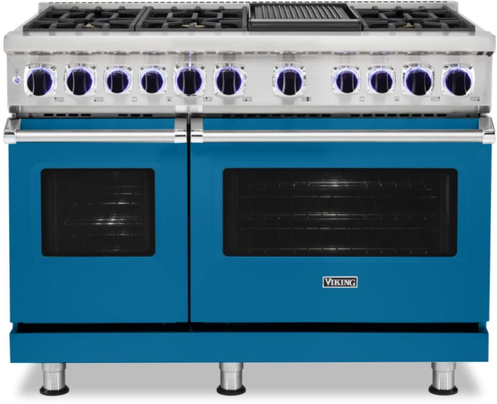 Viking VDR74826GABLP 48 Inch Freestanding Dual Fuel Range with 6