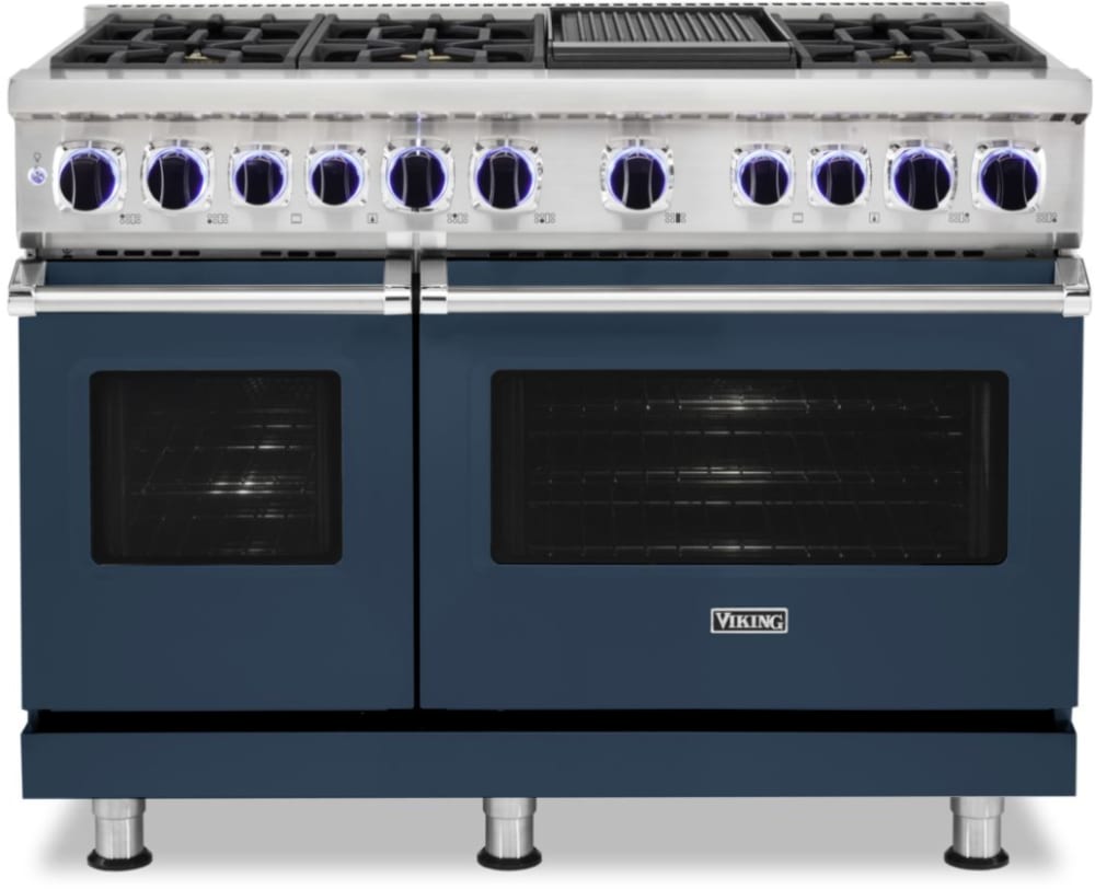 Viking VDR74826GSBLP 48 Inch Freestanding Dual Fuel Range with 6 Sealed