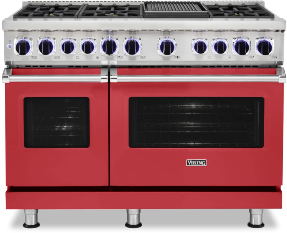 Viking VDR74826GSM 48 Inch Freestanding Dual Fuel Range with 6 Sealed