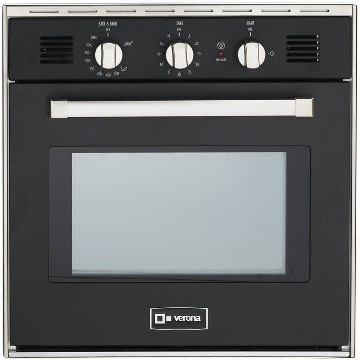 Verona Vebig24ne 24 Inch Gas Built In Wall Oven With 2 0 Cu Ft Oven Capacity Electronic Ignition Flame Failure Safety Device Instant Burner Ignition Ez Clean Porcelain Surface Infrared Broiler 2 Heavy Duty