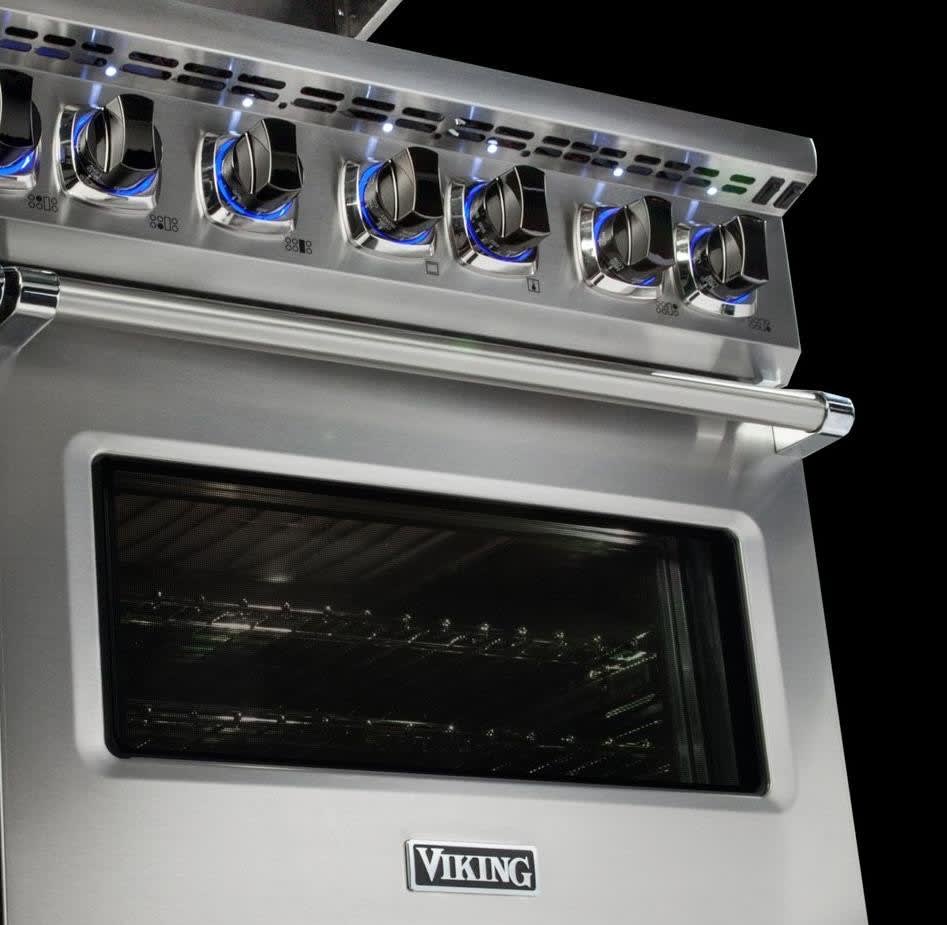 VIKING VGIC3654GSS - 36 PRO All Gas Range Oven 4 Burners + Griddle w/Hood