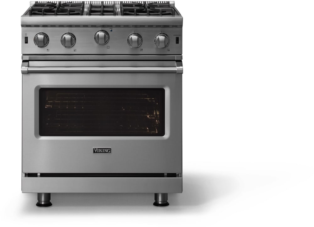 Viking VGIC53024BSS 30 Inch Gas Range with 4 Open Burners, 15,000