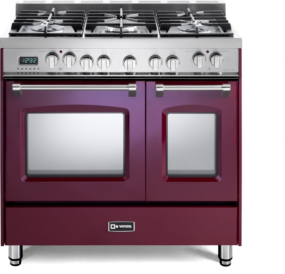 Verona VPFSGE365DBU 36 Inch Freestanding Dual Fuel Range with 5 Sealed