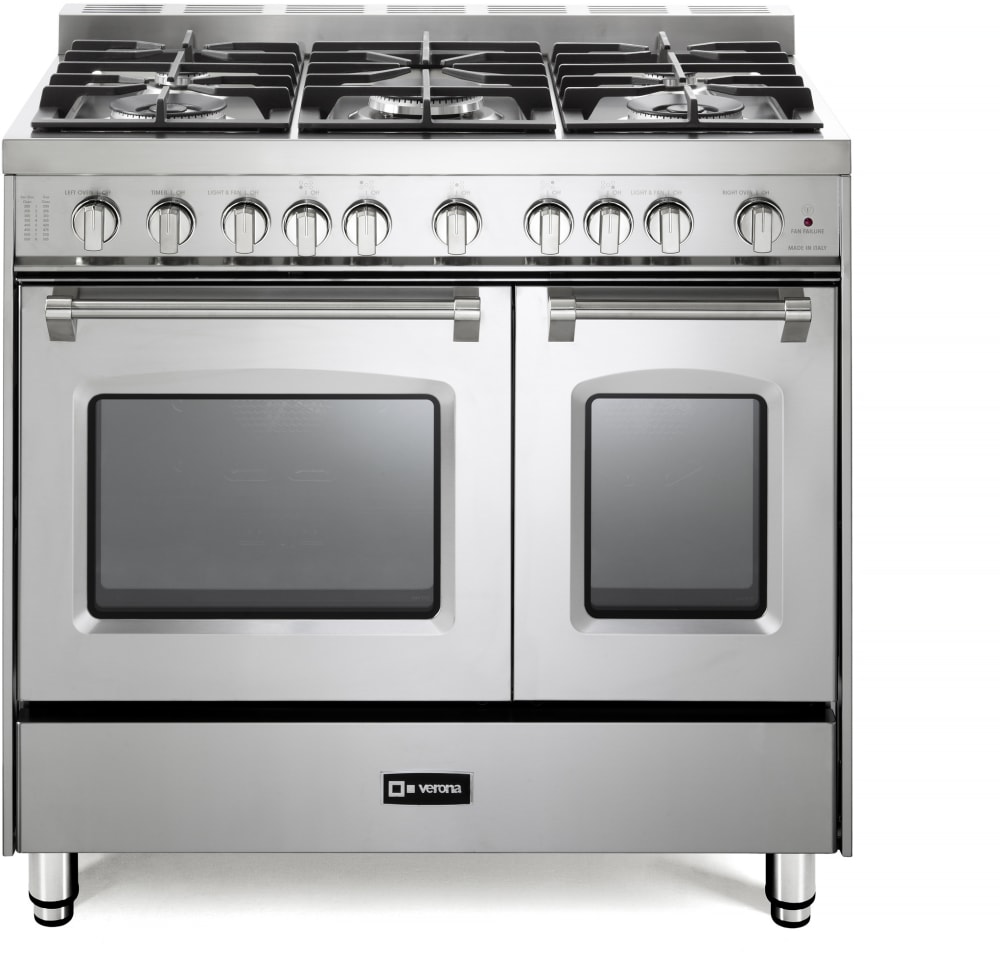 Verona Designer Series 36" All Gas Range Oven 3 pc Package Stainless Steel
