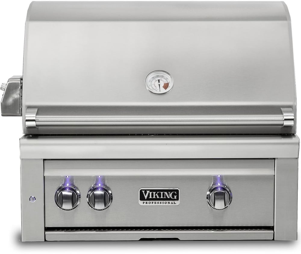 Viking VQGI5301NSS 30 Inch Built In Grill with ProSear 2™ Burner, Rotisserie, Blue LED Knobs