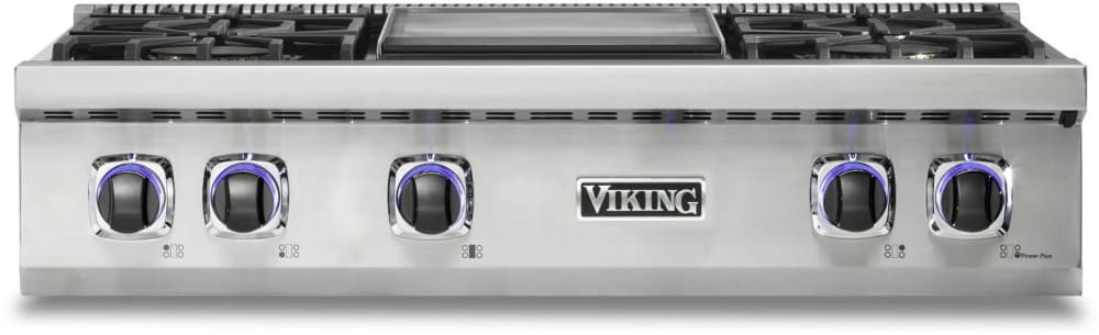 Viking 5 Series VDR5364GSS 36 Dual Fuel Pro Gas Range,4 Sealed Burners,5.6  Cu. Ft. Oven Capacity,Self-Clean,SureSpark Ignition System,Procelainize