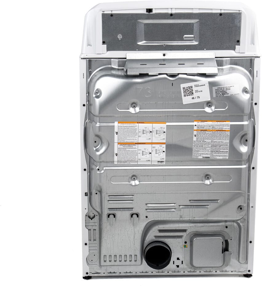 GE VTD52GASRWB 27 Inch Commercial Gas Dryer with 7.4 cu ft Capacity