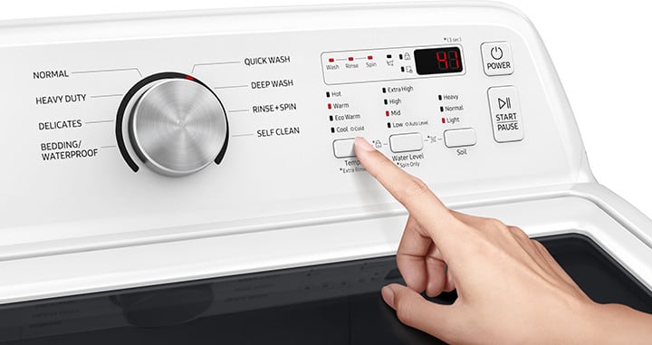 Samsung SAWADREW3200 Side by Side Washer Dryer Set with Top Load Washer and Electric Dryer in White