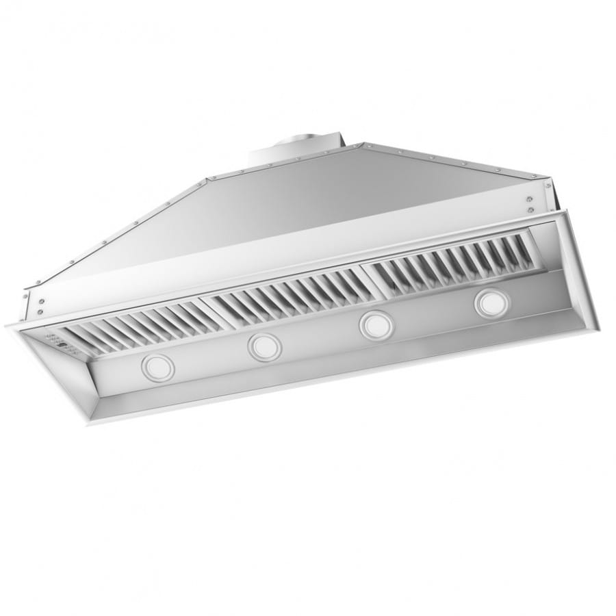 ZLINE 69846 Wall Mount Cabinet Insert Range Hood with 4-Speed/700 CFM  Motor, Push Button Control, LED Lights, Stainless Steel Baffle Filter,  Delay 