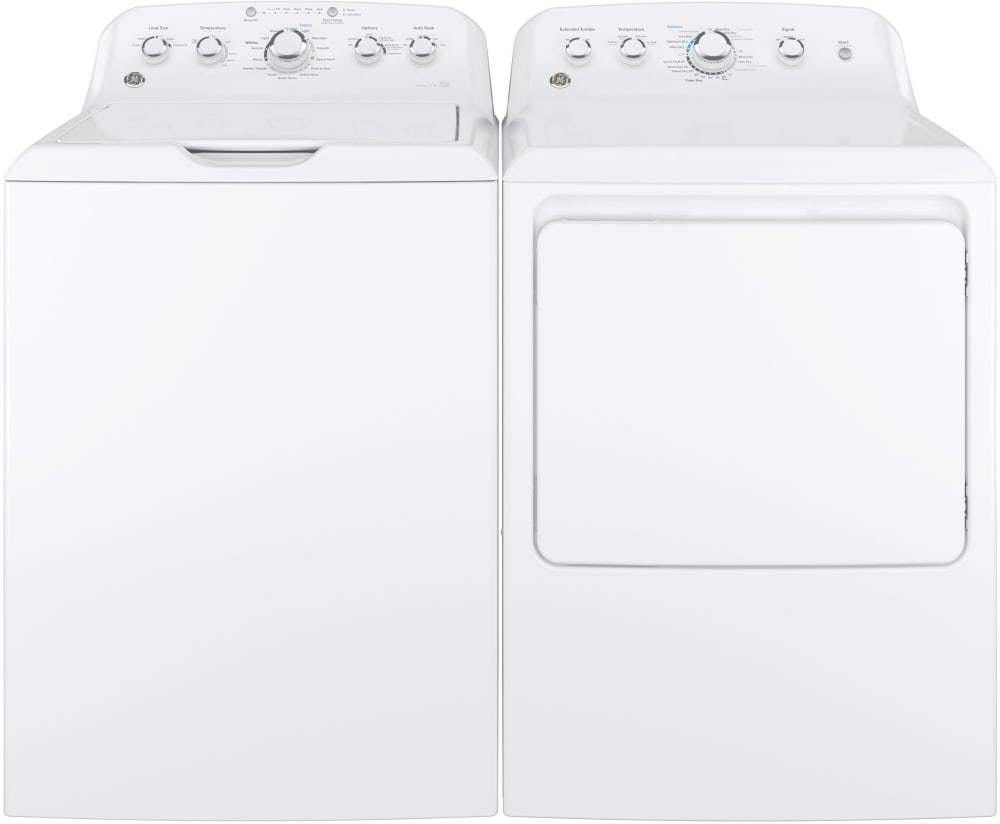 GE GTX42GASJWW 27 Inch Gas Dryer with 6.2 Cu.ft Capacity, 120-Ft