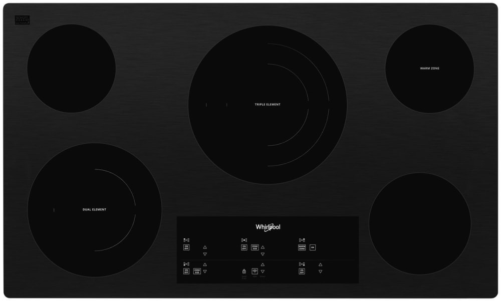 Whirlpool WCE97US6HB 36 Inch Smoothtop Electric Cooktop with FlexHeat