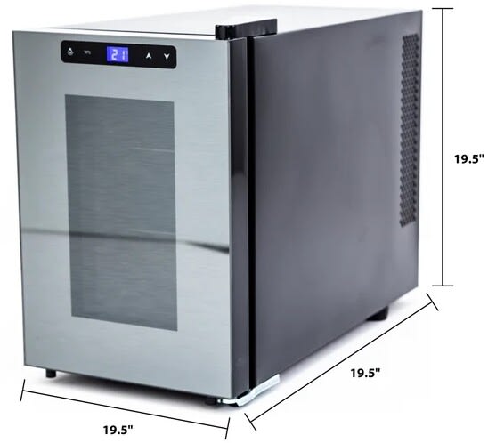 Avanti WCT6C4S 10 Inch Freestanding Wine Cooler with 6-Bottle