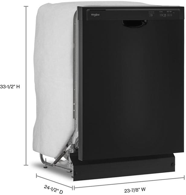 Whirlpool WDF331PAMB 24 Inch Full Console Dishwasher with 12 Place