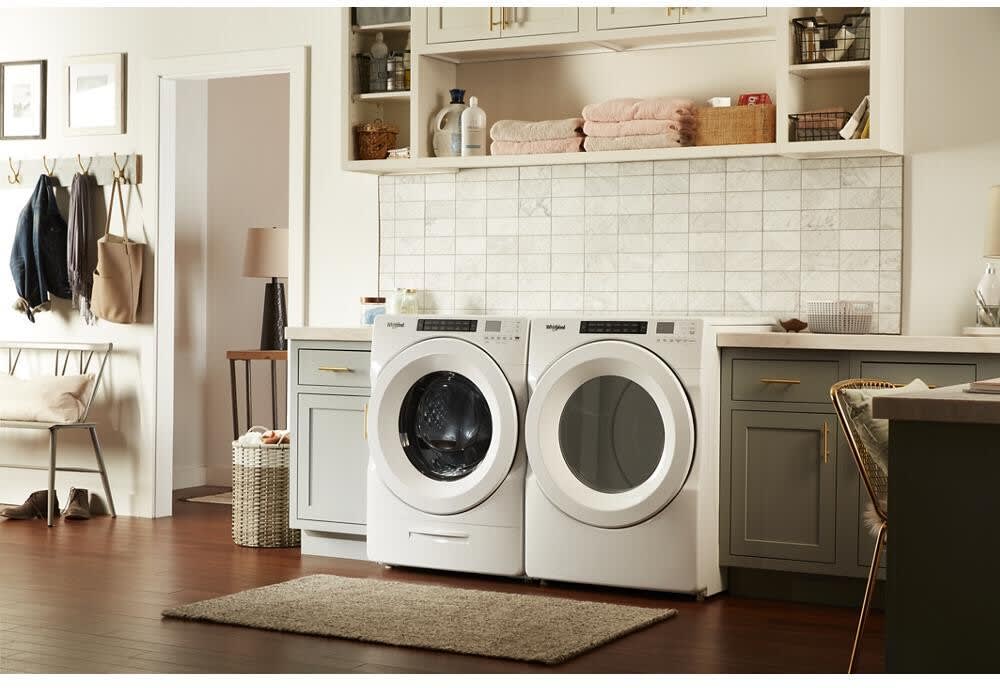 Whirlpool WED5620HW 27 Inch Electric Dryer with 7.4 Cu. Ft. Capacity ...
