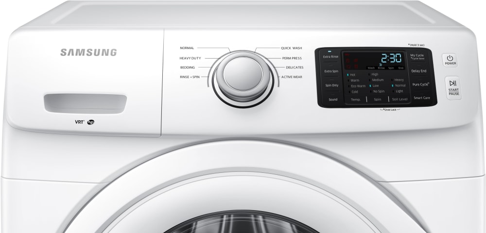 Samsung SAWADRGW11 Side by Side Washer Dryer Set with Front Load Washer and Gas Dryer in White